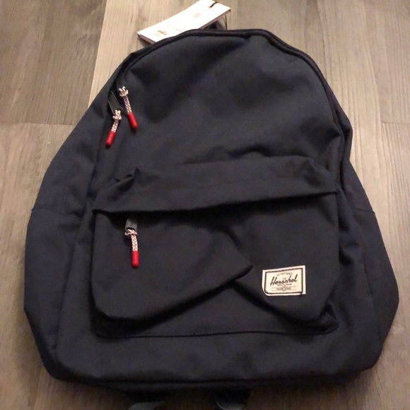 Herschel Supply Co Classic Backpack Color Navy Recycled Nylon NWT - Picture 1 of 16